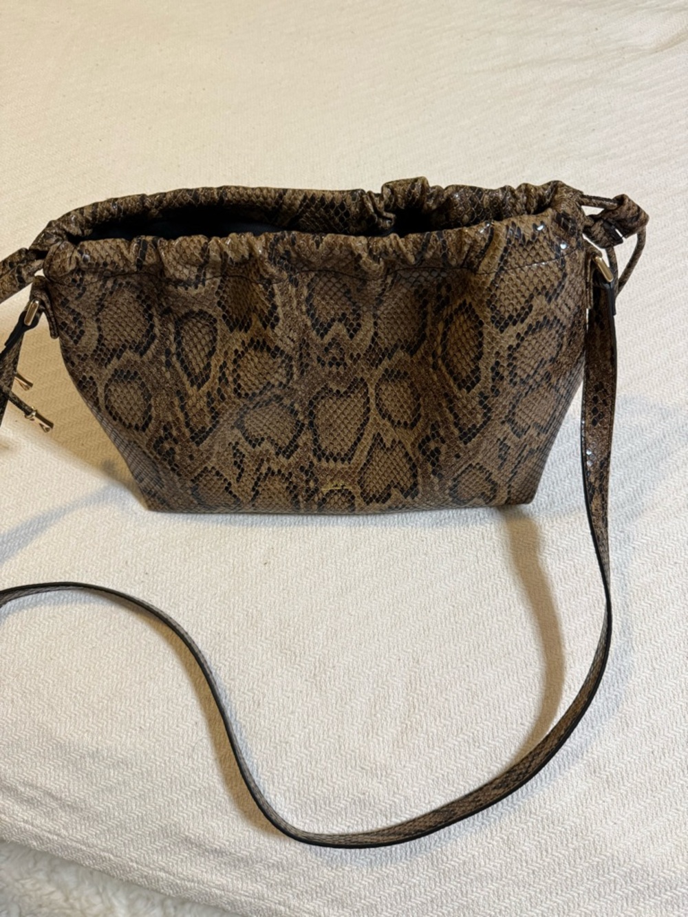 APC Women's Snake-Print Crossbody Tote - Brown - Picture 8 of 8